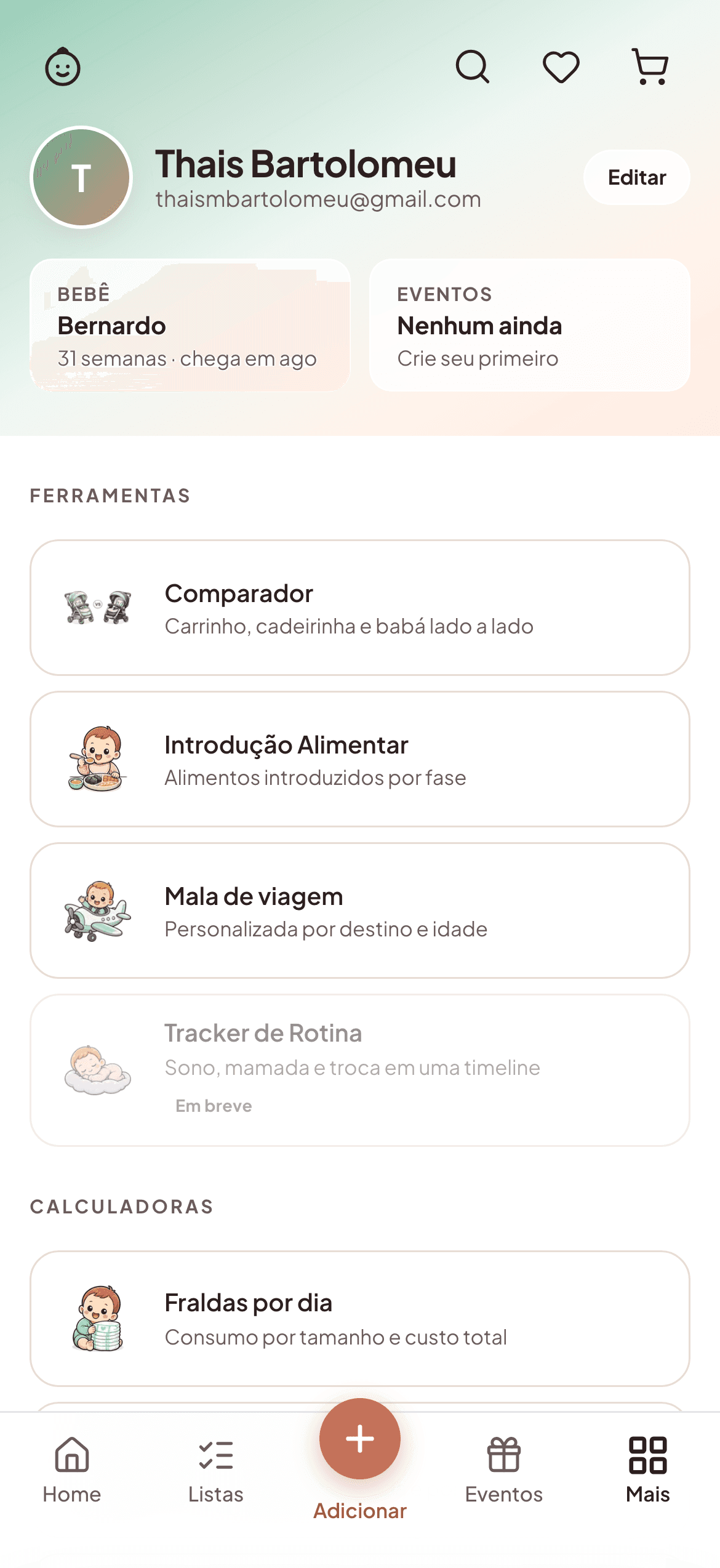 Ferramentas do Colo